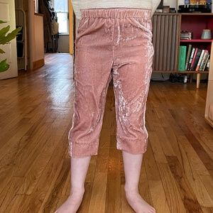 Dusty Rose Velvet Zara Kid's Pants size 4-5